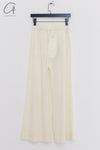 SWAYING 25 Spring/Summer Flared Wool Trousers SW-SW25PS3B12-BAI White SW25PS3B12